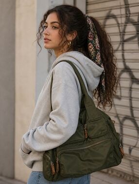 GAP Handbag Cargo Utility Olive Green Zipper Pockets